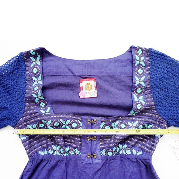 Bohemian Floral Embroidery Crochet Tunic/Top/Shirt - Picture 3 of 8